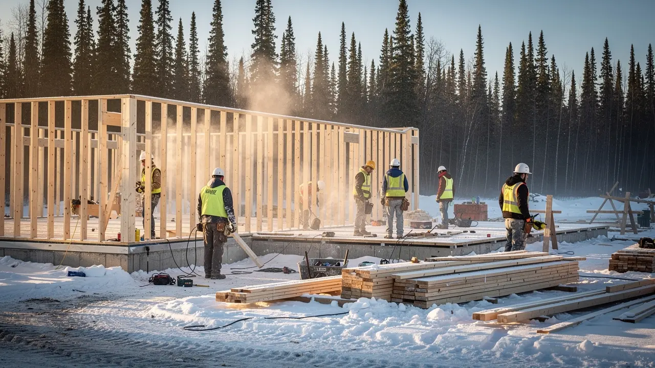 Winter construction in the Peace Region